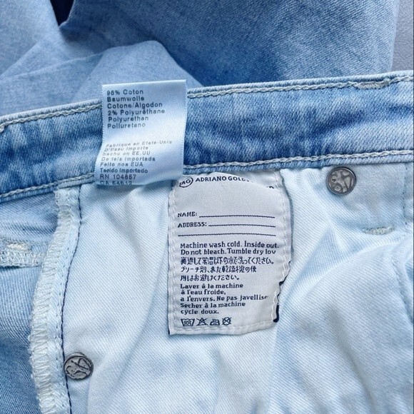 AG Adriano Goldschmied Jeans The Legging Ankle Light Wash Patches Size 31 | 12 - Picture 11 of 13